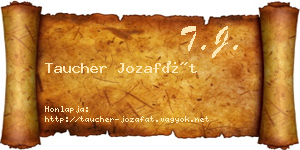 Taucher Jozafát névjegykártya